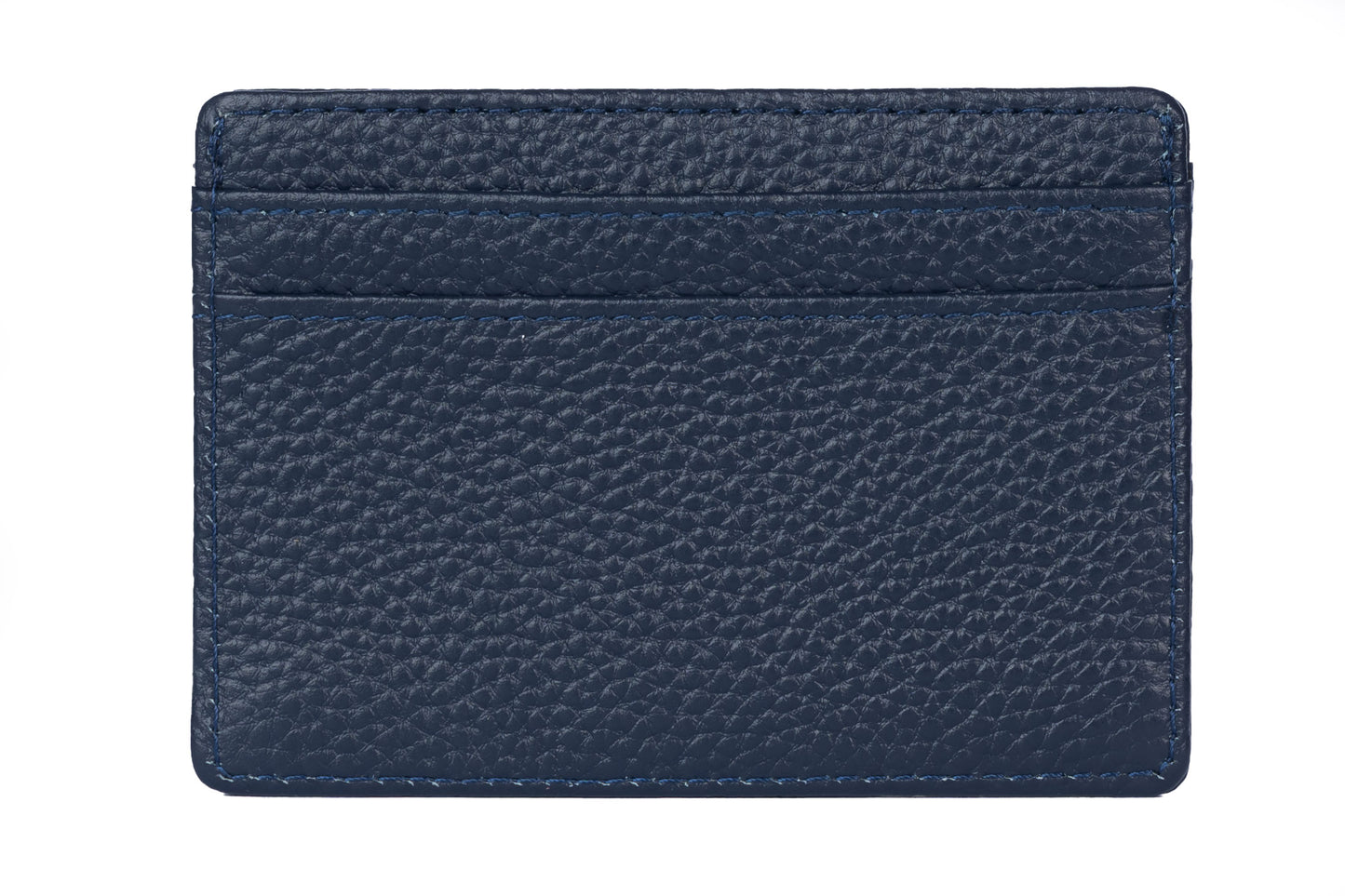 Leather Cardholder Navy Blue